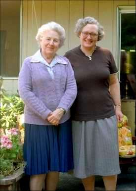 Mildred and Sylvia Engdahl, 1981