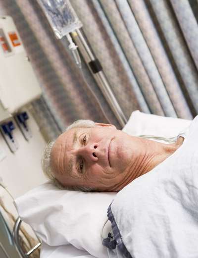 Old man in hospital