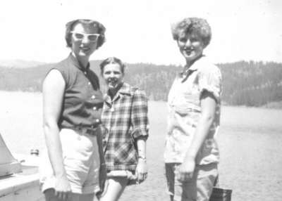 Viv and staff members, 1955