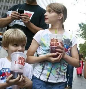 Kids wth soft drinks