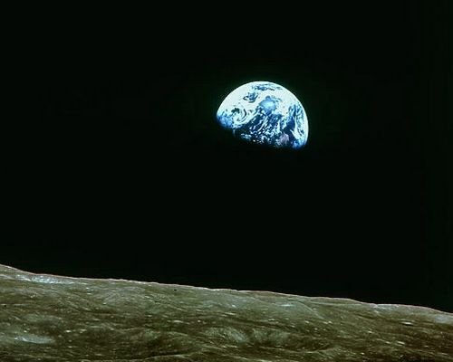 Earth as seen from rhe moon