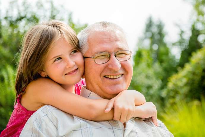 Grandfather with child