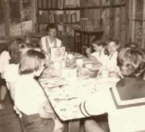 At the dining table
