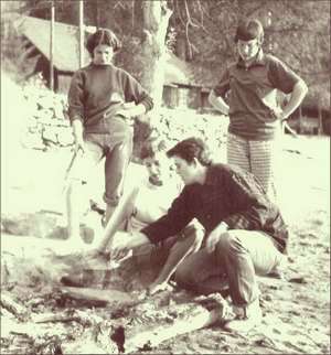 Cooking on the beach