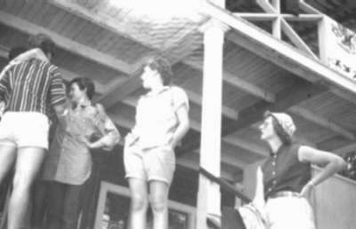 On the lodge porch